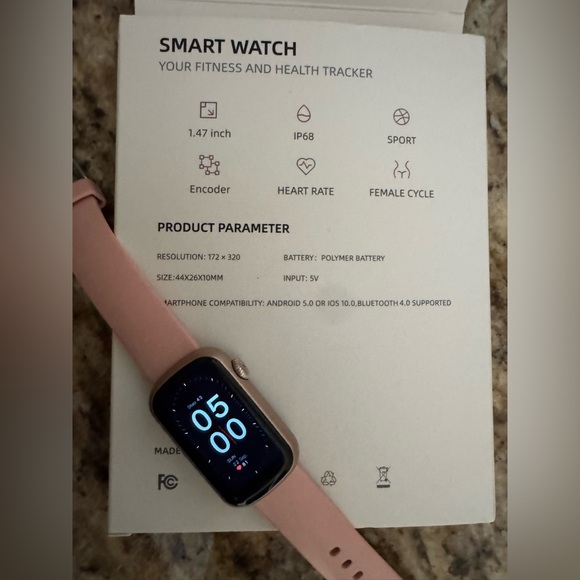 HM08 Pink Smartwatch - Picture 2 of 5